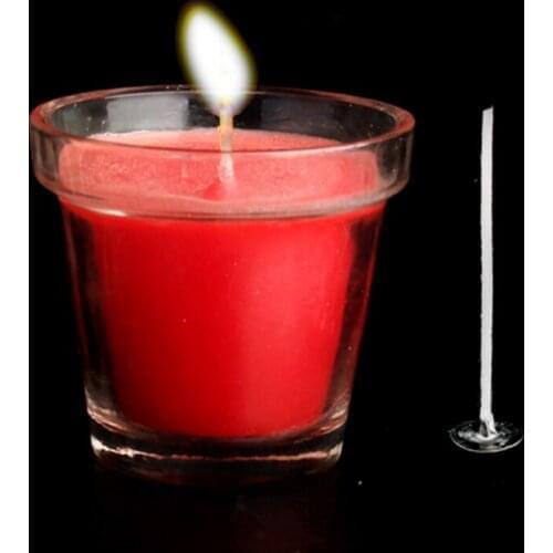 50pcs 8 Inch Candle Wicks Candle Make Cotton Core Pre Waxed With Sustainers Hot Candle Making Tools