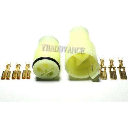 DS-250 Sealed 14-18 AWG Female Male 3-Way Automotive Connector For a Stator With Pins and Wire Seals DS250-3