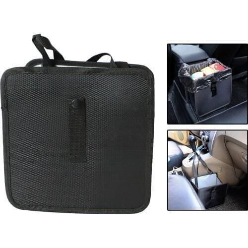 Leak-Proof Foldable Car Trash Can Car Garbage Oxford Clothes Organizer Bag for Automotive