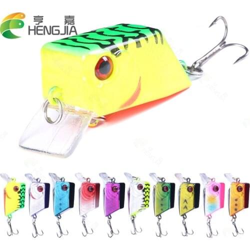 HENGJIA Submerged 0.2-0.7m Cube Mini Rock Fat4.5cm 7g Square Crankbait Fishing Lure Topwater Artificial Hard Bait Fishing tackle