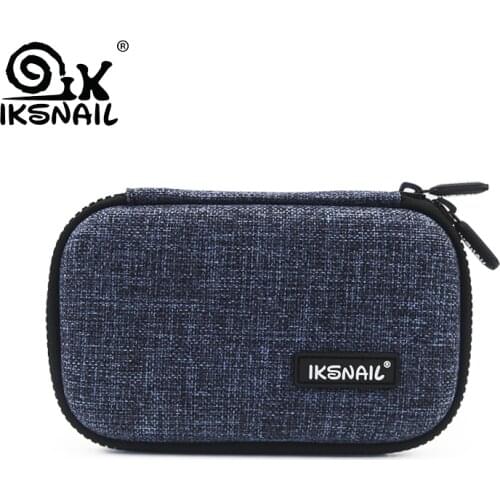 IKSNAIL New EVA Shockproof Waterproof Fabric Travel Storage Bag Case Pouch For Portable External Hard Drive External Battery Bag