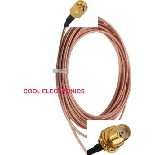 10m 33ft SMA Male plug to SMA Female Nut Bulkhead RF Coax Extension Pigitail Cable RG316