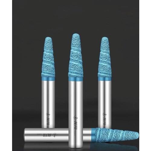 Composite Brazing Ball Nose Stone Carving Bits Marble Granite 3D Relief Engraving Tools