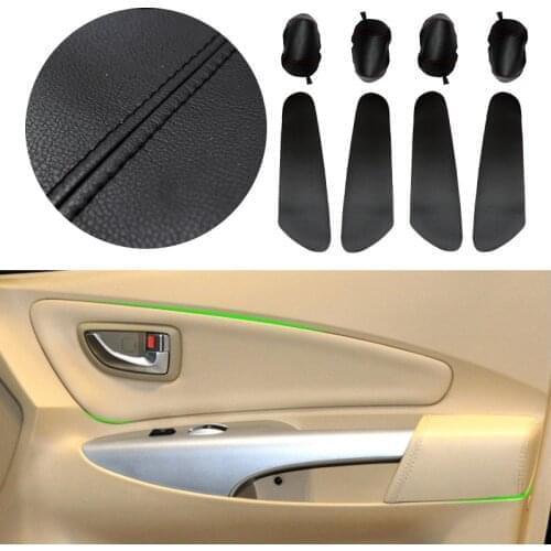 Car Microfiber Leather Interior Door Armrest Panel Cover Trim For Hyundai Tucson 2006 2007 2008 2009 2010 2011 2012 2013