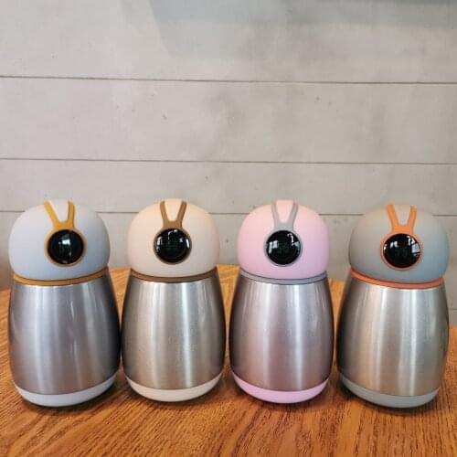 Creative cartoon monocular robot thermos cup 304 stainless steel cup for children