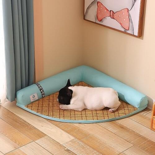 Summer cat bed dog bed summer mat pet bed removable and washable non-stick hair pet supplies