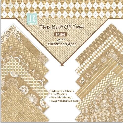 The Best Of You 24 sheet 6"X6" Scrapbooking design patterned paper pack handmade craft paper craft Background pad AlinaCraft
