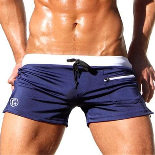 Brand Men Swimwear Swim Briefs Men Swimsuits Gay Penis Pouch Mens Swimming Briefs Beach Board Surf Shorts maillot de bain homme