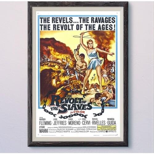 N288 REVOLT OF THE SLAVES Vintage Classic Movie Wall Silk Cloth HD Poster Art Home Decoration Gift
