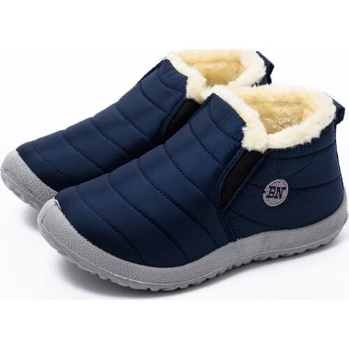 New Winter Boots Women Snow Boots Ultralight Waterproof Winter Shoes Women Boots Slip On Flat Casual Shoes Warm Plush Ankle Boot