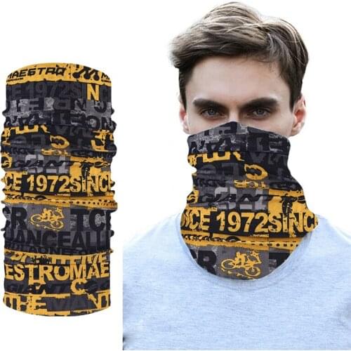 Letter Series Hiking Scarf Sport Headwear Women Reversible Bandanas Turban Hand Band Magic Scarves Outdoor Cycling Headband