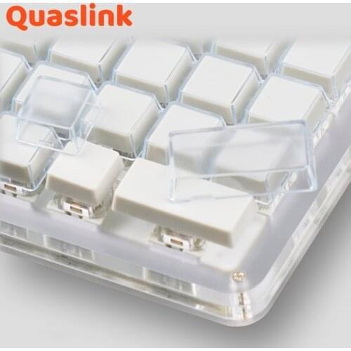 10pcs Transparent Keycaps Double-layer Keycaps Removable Paper Clips Custom MX Switch Relegendable Keycap Shell Protection