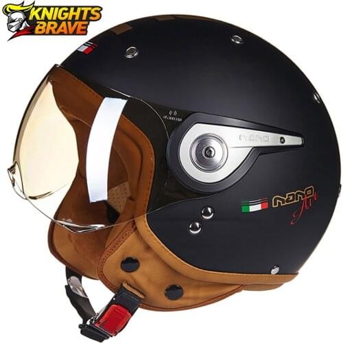 Retro Motorcycle Helmet Vintage 3/4 Open Face Scooter Helmet Unisex Casco Moto Casco Vintage Helmet Motorbike Helmet