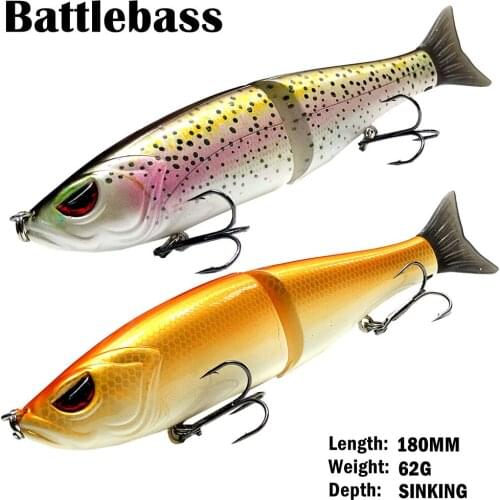 BATTLEBASS18cm Swimbaits Bass Big Fish Fishing Lure Sinking Floating Wobblers Hard Bait Crankbait Minnow Lure for Fishing Tackle