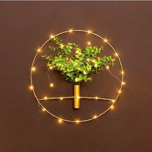 20cm Decoration modern simple metal wall hanging vase decoration living room creative wall hydroponics