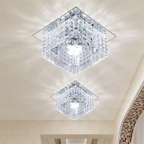 5W Led Ceiling Lights Crystal Light Modern Ceiling Lamp Flush Mount Bedroom Living Room Lights Hallway Aisle Bar Fixture