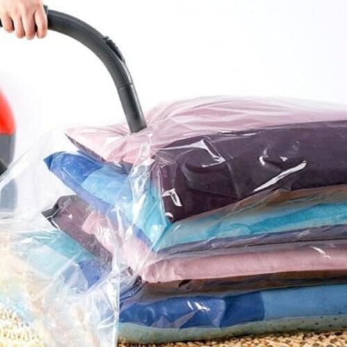 Vacuum Bag Package Compressed Organizer Space Saver Saving Storage Transparent Seal Bags Foldable Travel Accessories