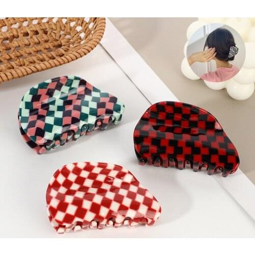 Japan Korea Internet celebrity temperament acetic acid clip girl retro back head plate hair shark clip ins acetic acid hair clip