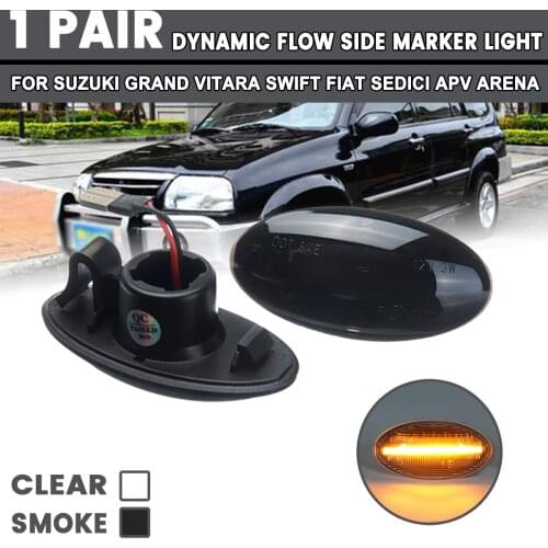 1 Pair For Suzuki Swift Alto SX4 Jimmy Vitar Dynamic LED Side Marker Light Flowing Indicator Repeater 12v Turn Signal Lamp