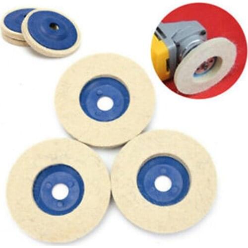 1PC 4 Inch 100mm Wool Polishing Wheel Buffing Pads Angle Grinder Wheel Felt Polishing Disc For Metal Marble Glass Ceramics