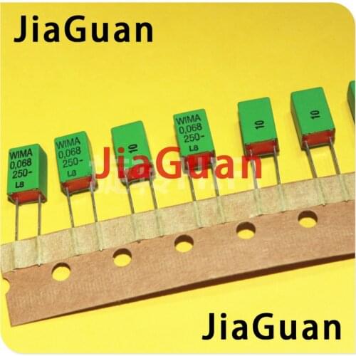 10PCS NEW green WIMA MKP2 0.068uf 250v 68NF 68nF/250V PCM5mm Audio hot sale MKP-2 683/250V P5MM 683