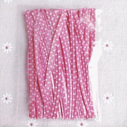 100 Pcs/lot 9 Cm Plastic Bag Tie Cookies Diy Gift Bag Ribbon for Wedding Party Dragee Candy Food&Handmade Soap Packaging Bags