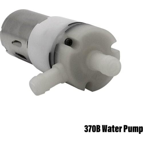 12V DC Small 370 Water Pump DC Motor Low Noise Large Water Flow 0.4-1.2L/min for Drinking KLC Diaphragm Vacuum Pump Circulator