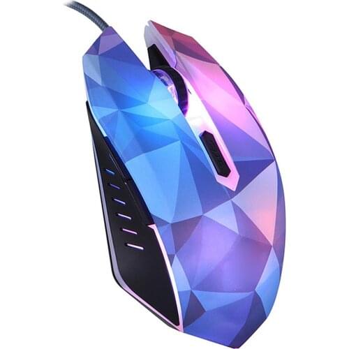 3200DPI Wired Mouse LED Light With 6-buttons Cool Diamond Version Gaming Mouse for Laptop LOL CS
