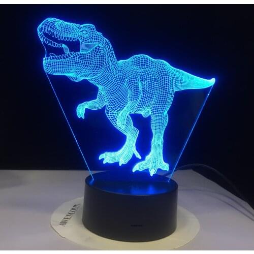 3D Dinosaur Bulb Boy Kid Gift LED night light Table Lamp Touch Romantic Holiday 7 Colors change Christmas Party Gift Dropship