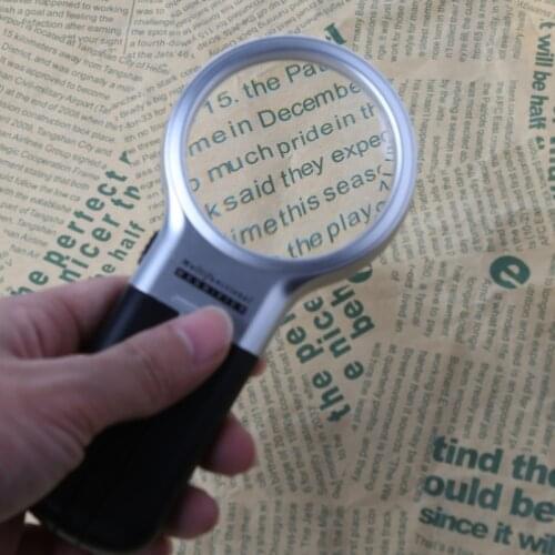 3X Desktop Handheld Reading Magnifier Magnifying Glass lens With LED Lights New Z1029