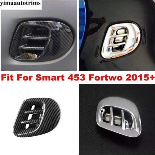 Car ABS Chrome / Carbon Fiber Look Exterior Body Side Air Vent Outlet Cover Trim Accessories For Smart 453 Fortwo 2015 - 2020