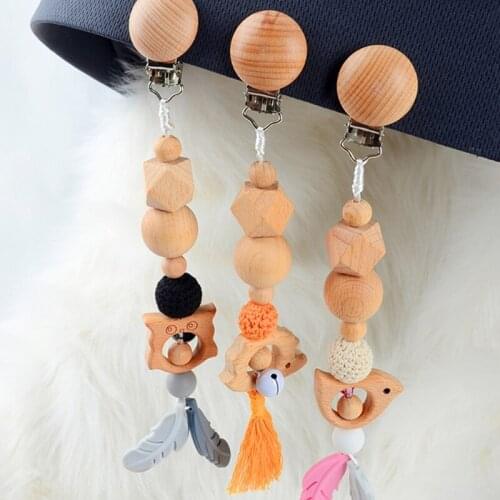 Baby Stroller Hanging Pendant Pacifier Clip Chain Rattle DIY Dummy Nipple Holder Infants Teether Nursing Chewing Toys