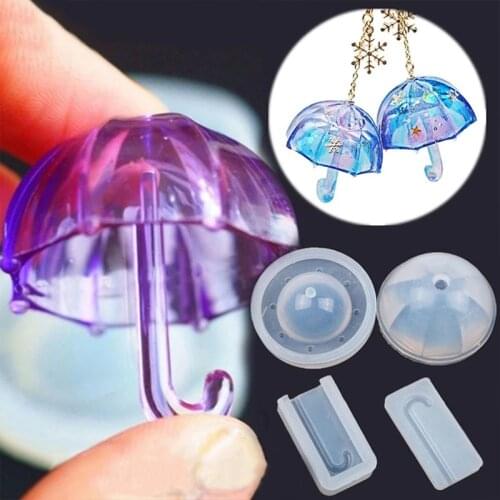 DIY Crystal Epoxy 3D Silicone Umbrella Mould High Mirror Free Molding Handmade Jewelry Resin Mold Gypsum silicone aromatherapy