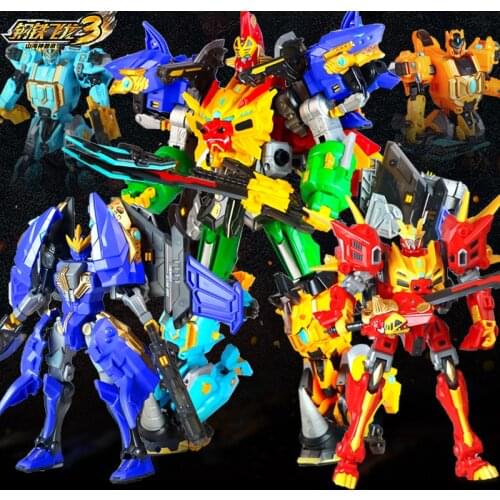 Dragon Force 3 Dinobot Transformers Robot Childrens Toy Five In One