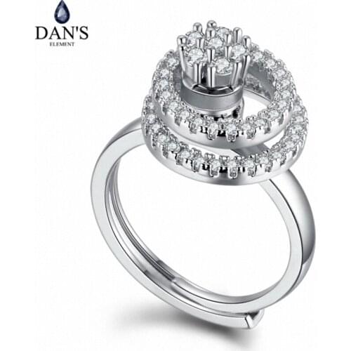 DANS Element Brand Real AAA Zirconia Micro Inlays Rose Gold Color Ring Party For Women Valentine Gift 134045