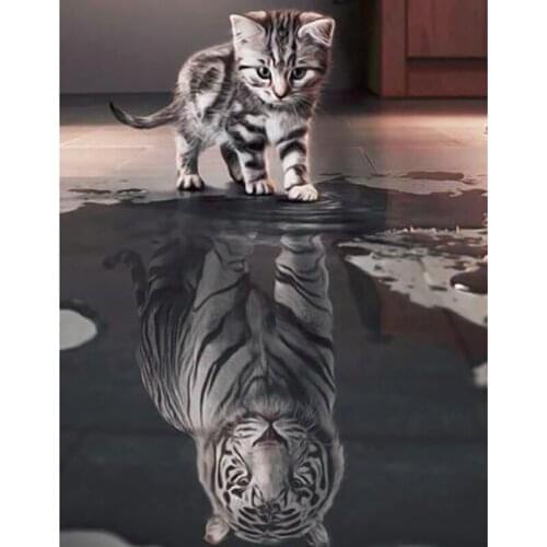 LaoJieYuan,DIY Diamond Painting,Full,Rhinestone Diamond Embroidery,Animal,Cat,5D Diamond Mosaic,Decoration