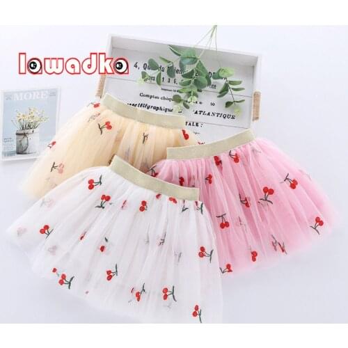 Lawadka Summer Skirts For Girls Cotton Lace Mini Tutu Short Skirt Fashion Baby Girl Clothes Mesh Skirts Embroidery Clothing 2021