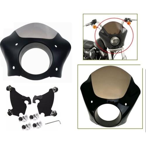 Motorcycle Smoky Gauntlet Headlight Fairing Lock Mount Kit For Harley Dyna Low Rider Sport Glide FXRS FXDL FXD Atv Scooter Offro