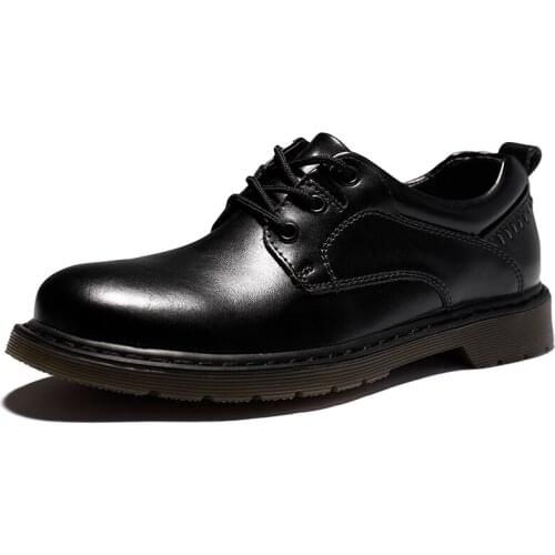 Men Oxfords Shoes British Black Brown Mens Shoes Handmade Comfortable Leather Dress Casual Shoes Lace-Up Tooling Business Shoe