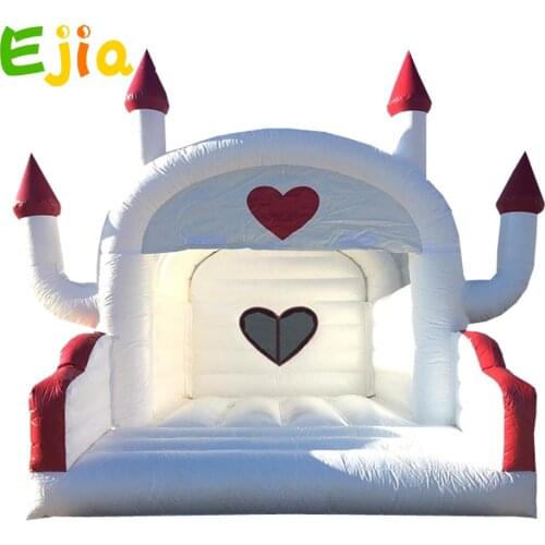 6x6x5m White wedding inflatable bouncy castle moon bounce house jump castle bouncer for wedding