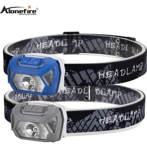 Alonefire HP51Headlamp USB Rechargeable Headlight COB LED Head Light with Built-in Battery Waterproof Head Lamp White Red Lighti