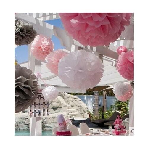 New 10pcs/set 8Inch (20cm) Tiffany Blue Wedding Decorations Tissue Paper Pom Poms Balls Mint Green Flowers Paper Flowers Wedding