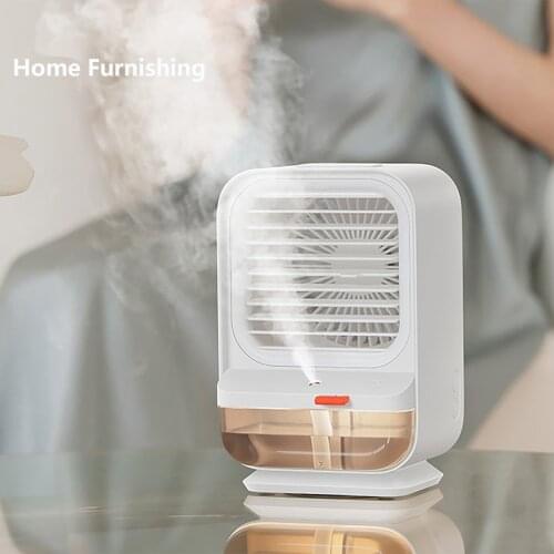 Personal Air Cooler Portable cooling Fan Mini Usb Air Conditioner Air Cooling Fan Humidifier Purifier For Office Bedroom#G4