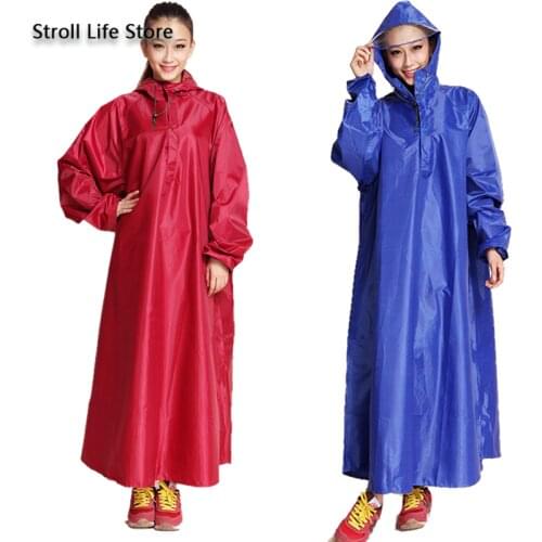 Long Raincoat Women Adult Big Size Rain Poncho Red Electric Motorcycle Outdoor Rain Coat Hiking Windbreaker Impermeable Gift
