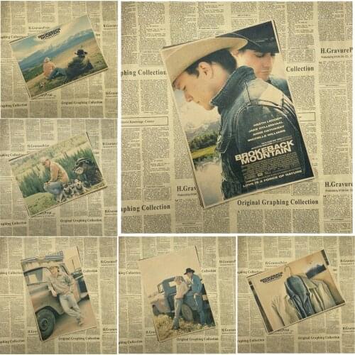 Brokeback Mountain Classic Movie Kraft Paper Poster Bar Cafe Living Room Dining room Wall