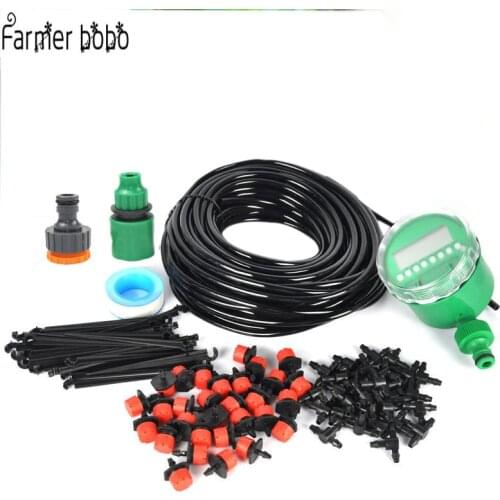 25m Garden DIY Micro Drip Irrigation System Plant Self Automatic Watering Timer Garden Hose Kits With Adjustable Dripper