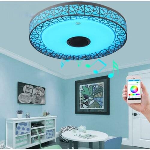 Modern Ceiling Lights RGB Dimmable 36W 40W APP Remote Bluetooth Music Light Living Room Baby Bedroom Ceiling Light AC85-265V