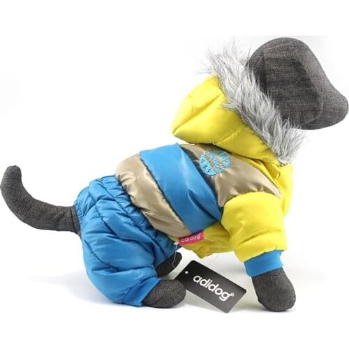 Warm Pet Dog Clothes Winter Cotton Down Jacket Waterproof Coat For Chihuahua Thick Outfits Small Large Dogs Pets Clothing adidog