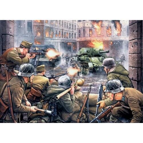 WW2 Old Photo Wall Art Vintage Kraft Paper Poster Heroic Wehrmacht soldiers on the battlefield Wall Stickers Home Decoration D4