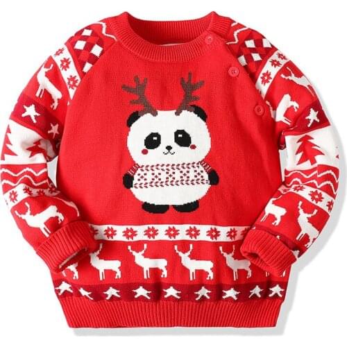 Christmas Autumn Baby Girls Boy Long Sleeve Santa Claus Knit Sweater Kids Girls Boy Pullover Sweaters Childrens Clothes